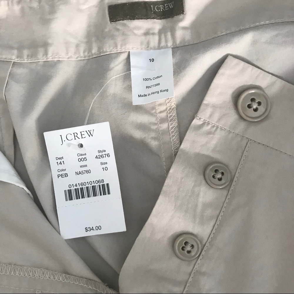 J Crew Shorts Khaki NWT size 10 - Picture 4 of 5